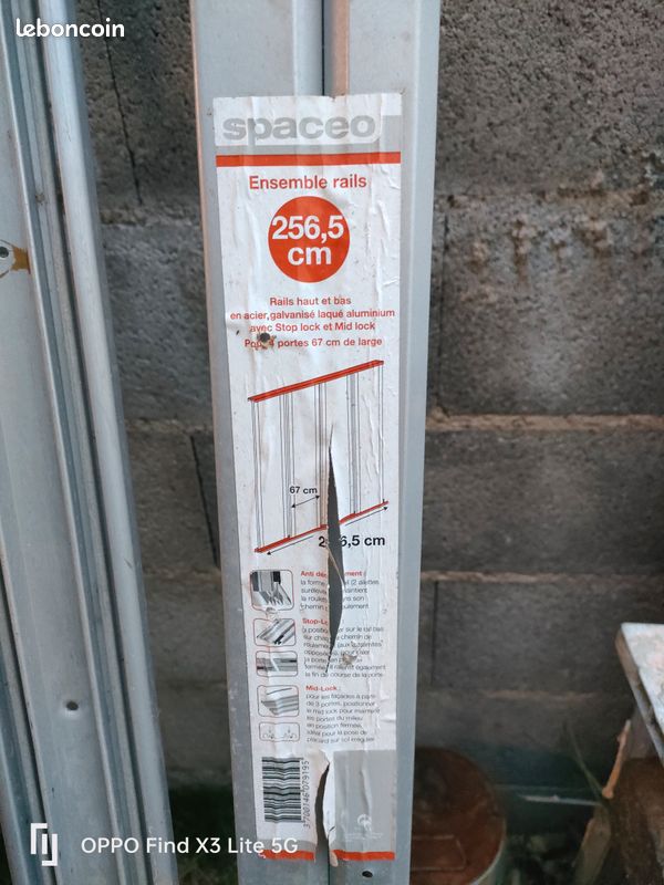 Rails spaceo 256.5cm gris (image 2)