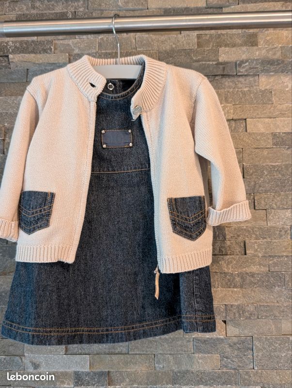 👗✨ Ensemble bébé fille BABY DIOR – 12 mois (74 cm