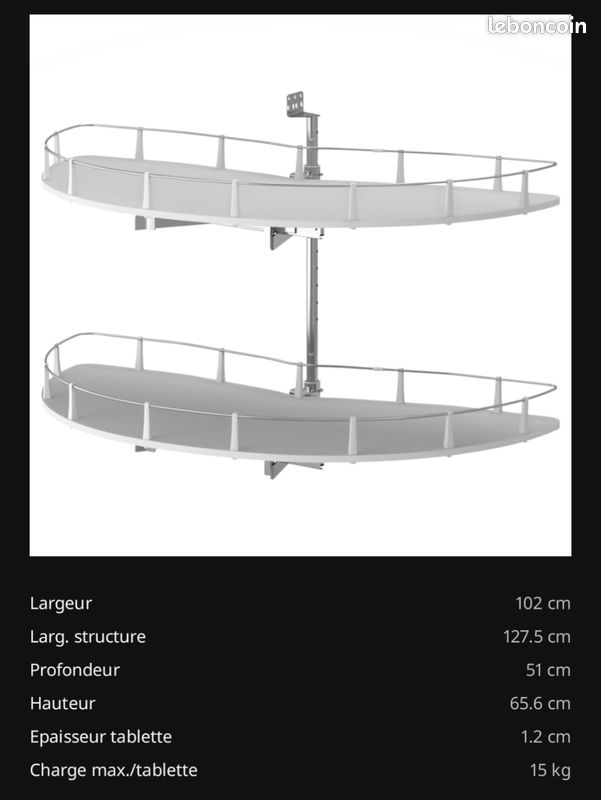 Aménagement coulissant UTRUSTA pour meuble angle Ikea U (image 3)