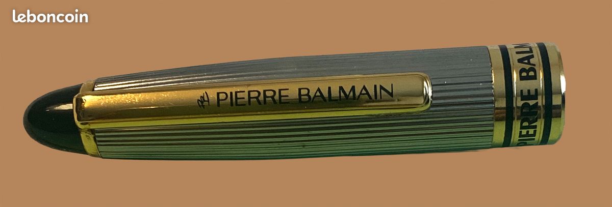 Stylo Bille Pierre Balmain Violet Acier Lisse - Neuf Sans Emballage, Recharge Incluse