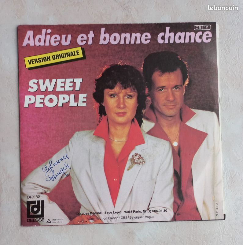 Vinyle 45 T Sweet People "Adieu et bonne chance" (image 2)