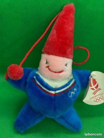 Grande Mascotte Peluche Des JO 1992 Albertville - 50 Cm - Magicienne Officielle
