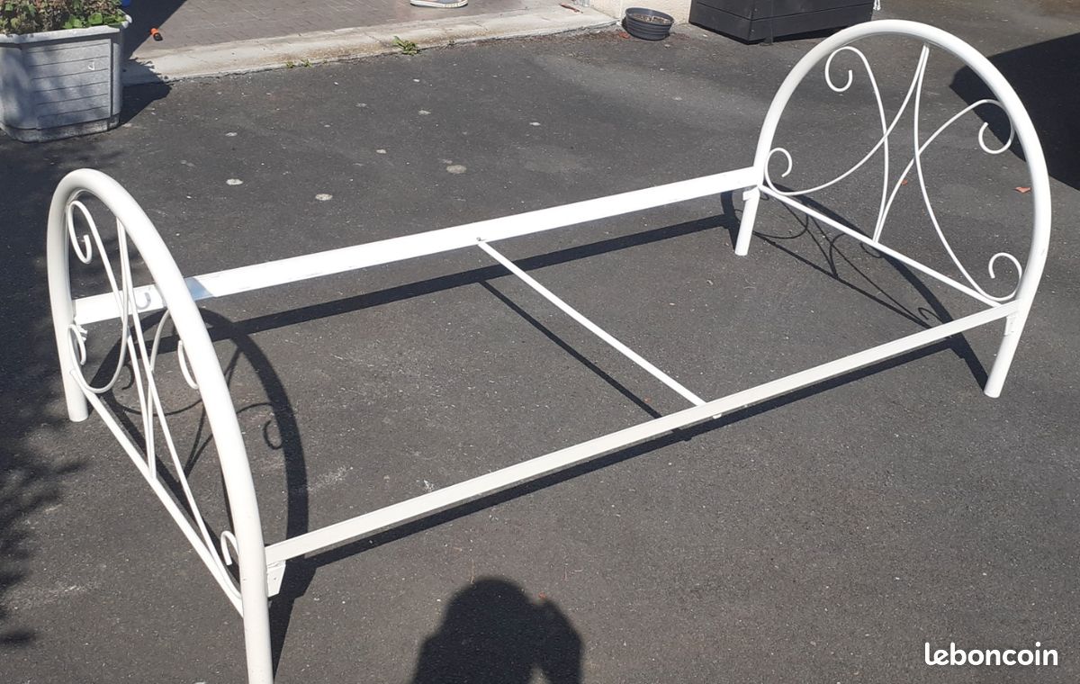 Lit fer forgé 90 (image 2)