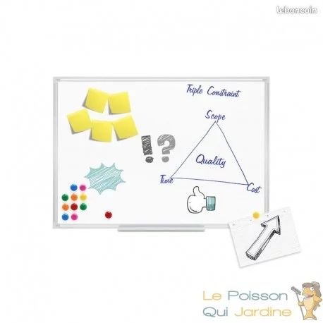 Tableau Magnétique Pêle-mêle Avec 12 Poissons - Fait Main