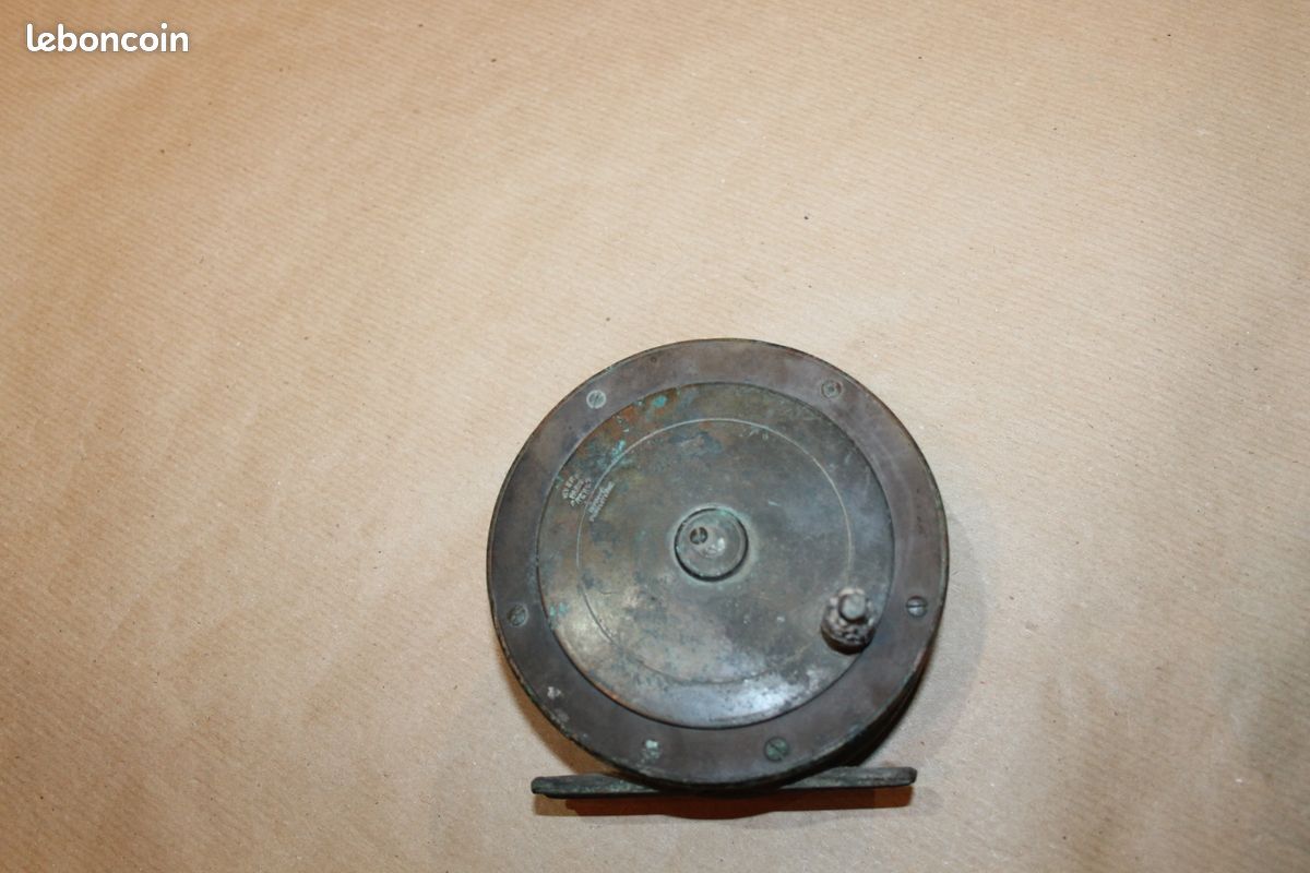 Moulinet Pêche à Mouche Antique S. ALLCOCK & CO - Bois Et Laiton - Redditch Angleterre