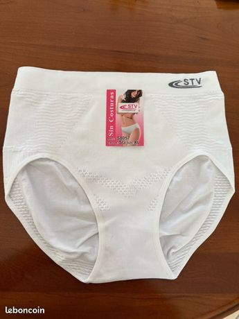 Lot De 2 Culottes Gainantes Taille Haute STV - Taille L (40/42) - Beige, Compression Ferme - Neuf Avec étiquettes