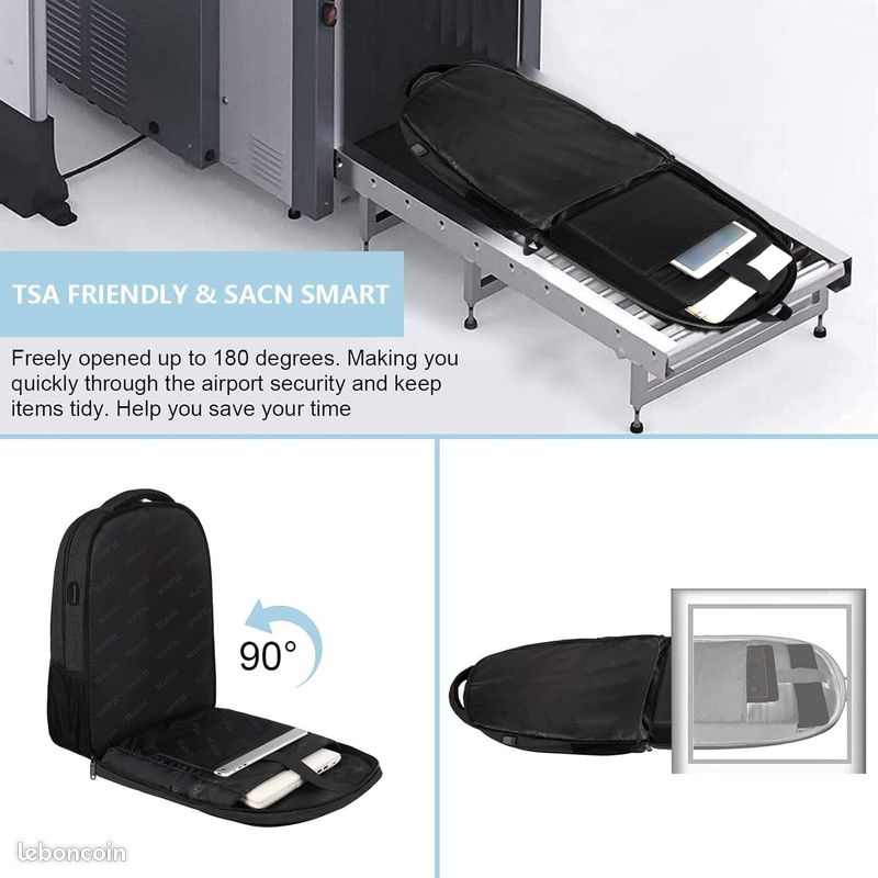 MATE IN Sac a Dos 17 Pouces Antivol Sac à Dos Ordinateur Portable