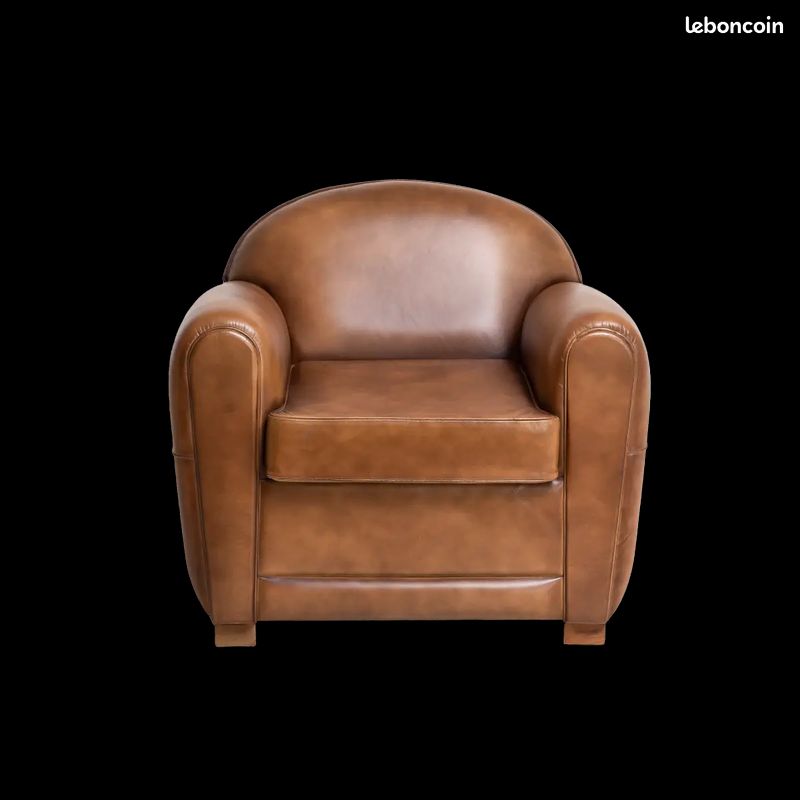 Lot De Deux Fauteuils Pivotants Marron - Style Moderne - Occasion