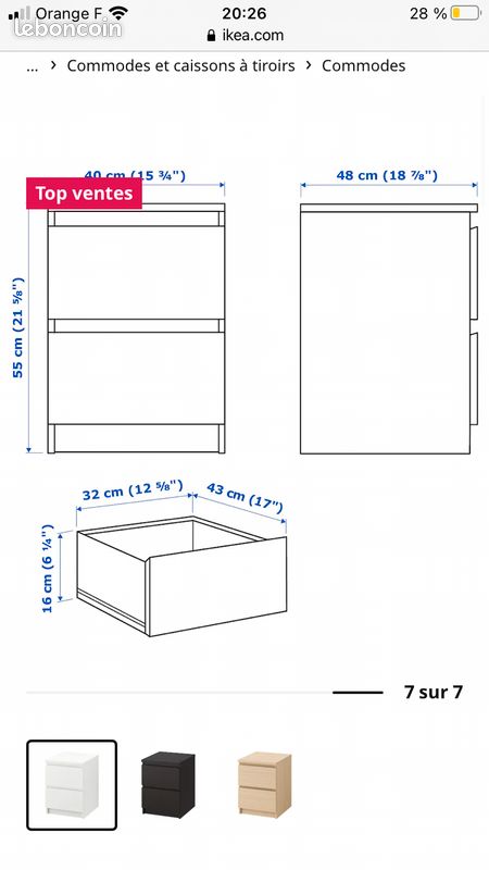 Chambre IKEA 1 personne (image 6)