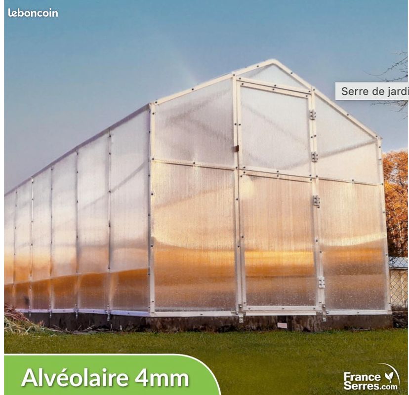 Serre de jardin Polycarbonate Alvéolaire 8,5m² (image 2)