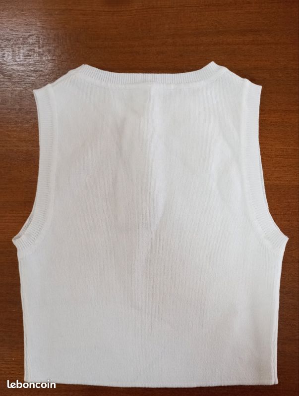 Beige FEMME Débardeur de sport À Col Ras Du Cou Et Coupe Longue de