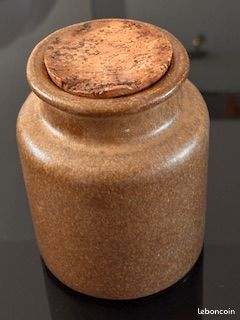 Pot En Grès émaillé Au Sel Avec Bouchon Liège – Vintage