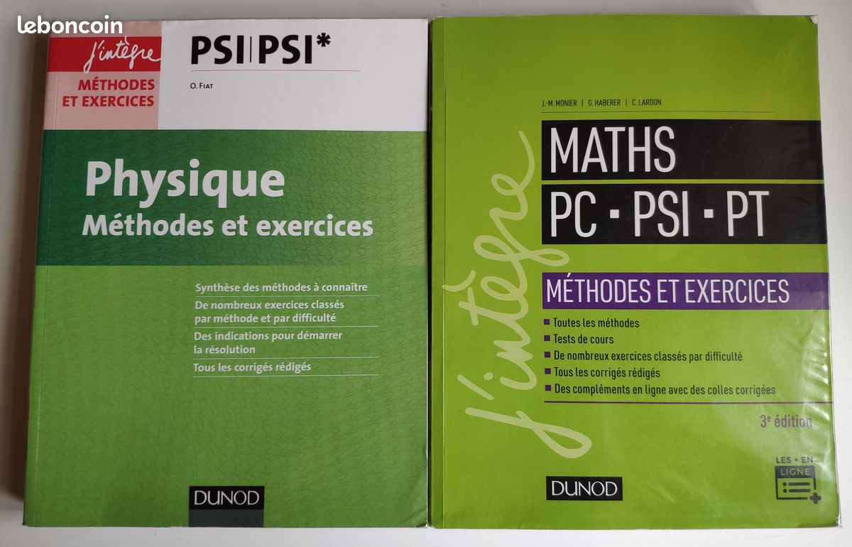 Livres PSI/PC/PT de Maths et Physique (Exercices et Méthodes) (image 1)