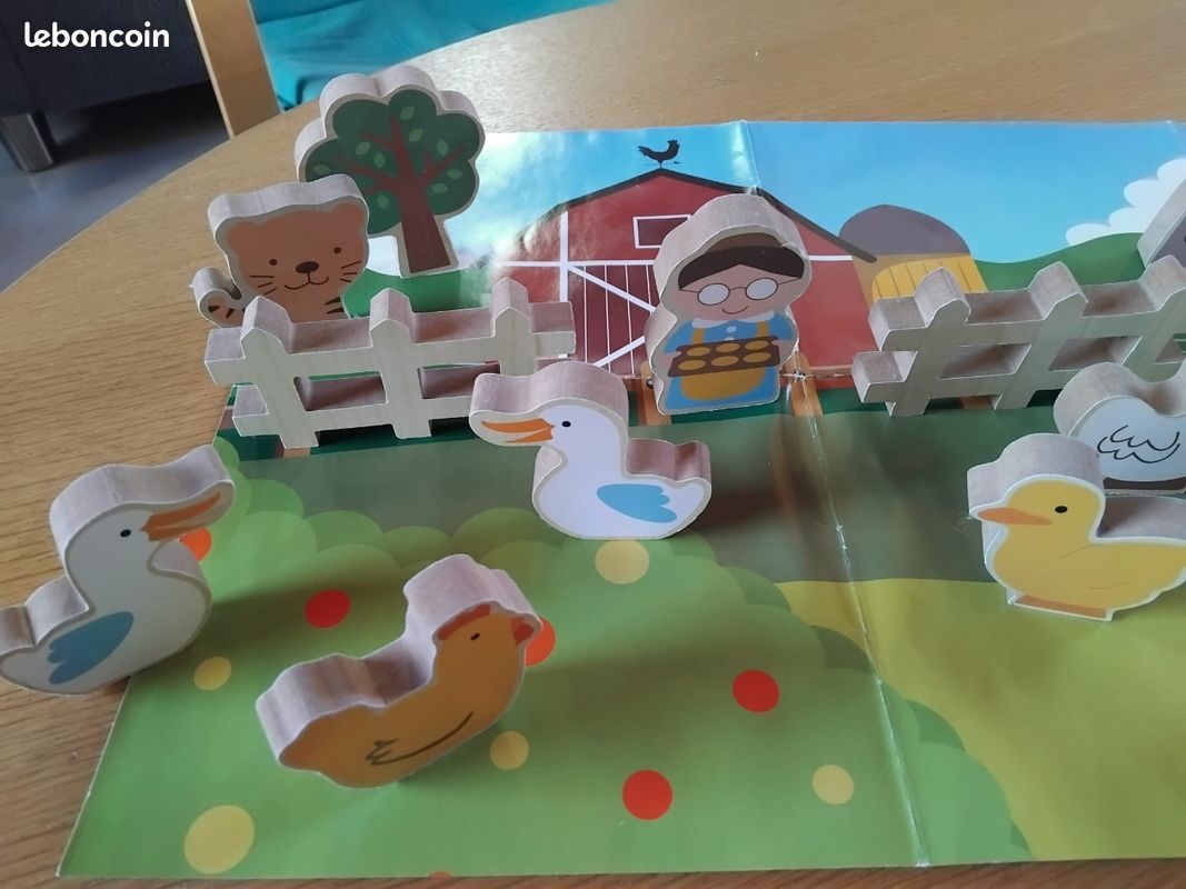 Jeu personnages de la ferme en bois (image 4)
