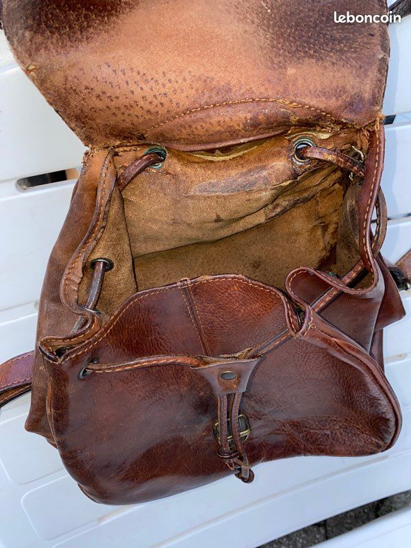 Sac a dos vintage cuir (juliette) (image 3)