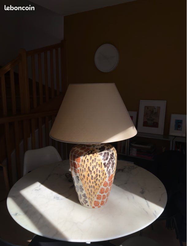 Lampe Céramique signée Hubert Olivier pièce d’artiste / design / Vallauris (image 1)