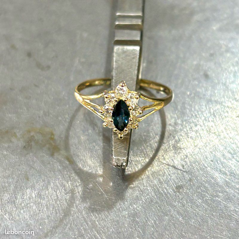 Bague Marguerite Bague Fiancaille Saphir Or Jaune Bague