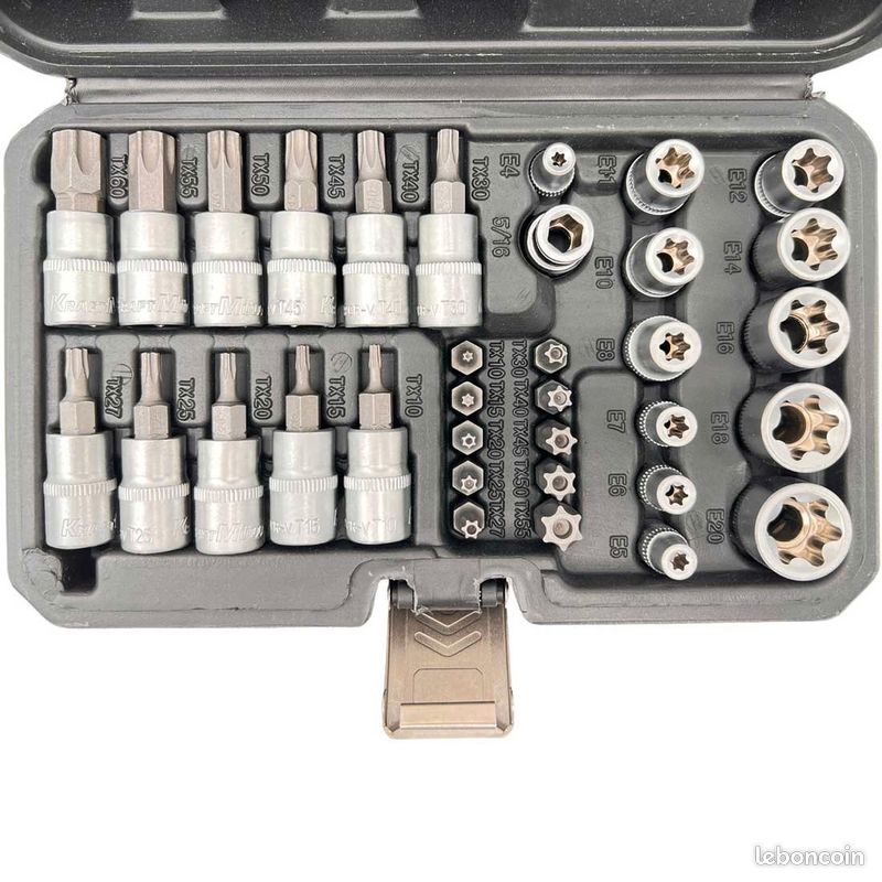 Jeu Douilles TORX Femelle 3/8 de E4 à E16