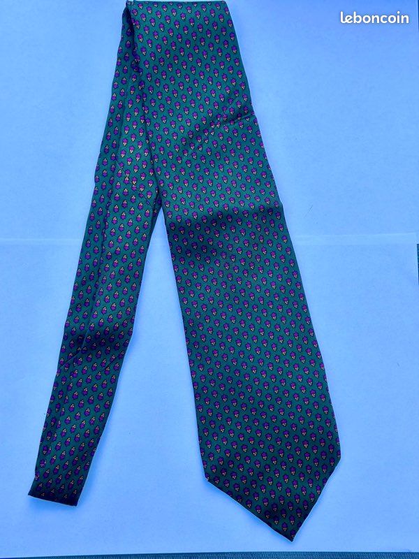 Cravate 100% Soie Principles - Bleu, Or, Rouge - Vintage - Excellent état - UK