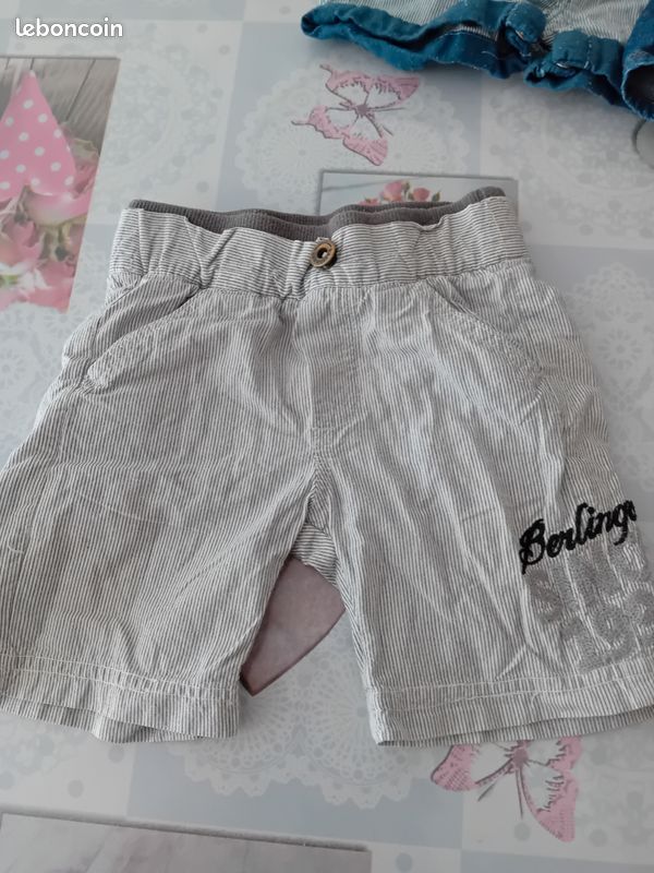 Lot 4 shorts/salopettes short 6 mois (image 4)