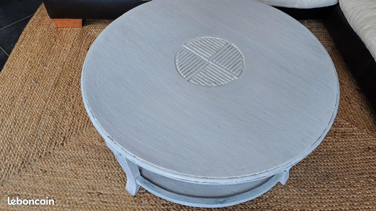 Table basse bois manguier massif (image 2)