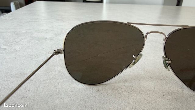 Lunettes de Soleil Ray-Ban Aviator Argent / Miroir - Avec Étui & Chiffon (image 6)