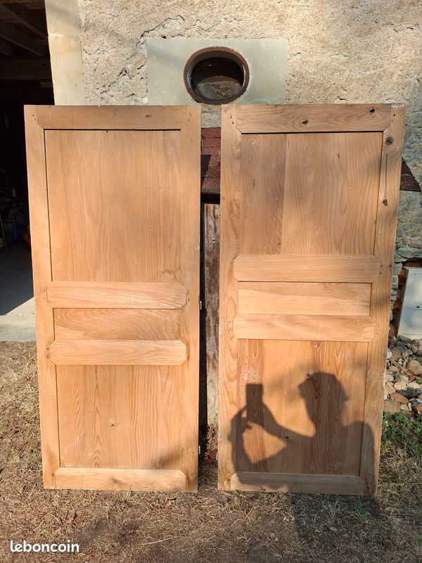 Lot de 3 anciennes portes de placard (image 2)