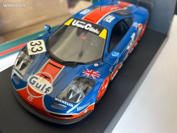 McLAREN F1 GTR LE MANS # 34 GULF RACOWEN 1996 bleu 1/18 UT MODELS 39621