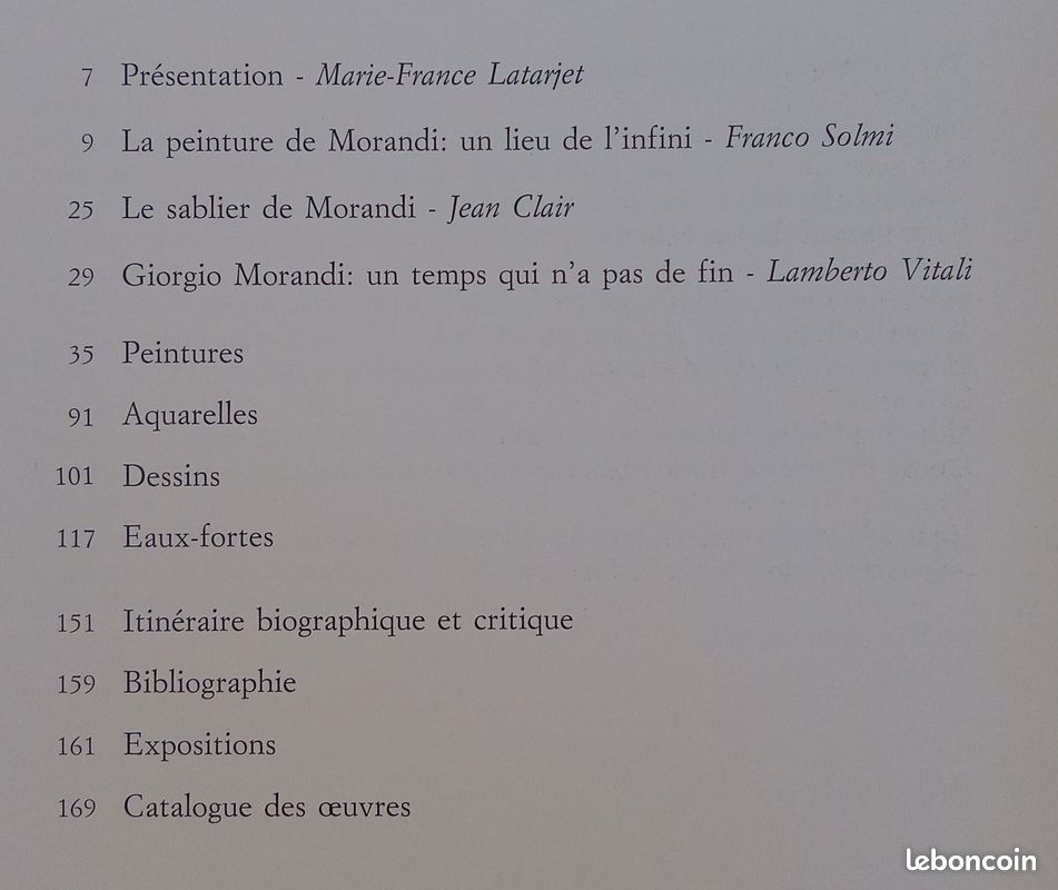 Giorgio Morandi - Éditions Mazzotta - Catalogue d'exposition Paris 1987 - Livre d'art (image 3)