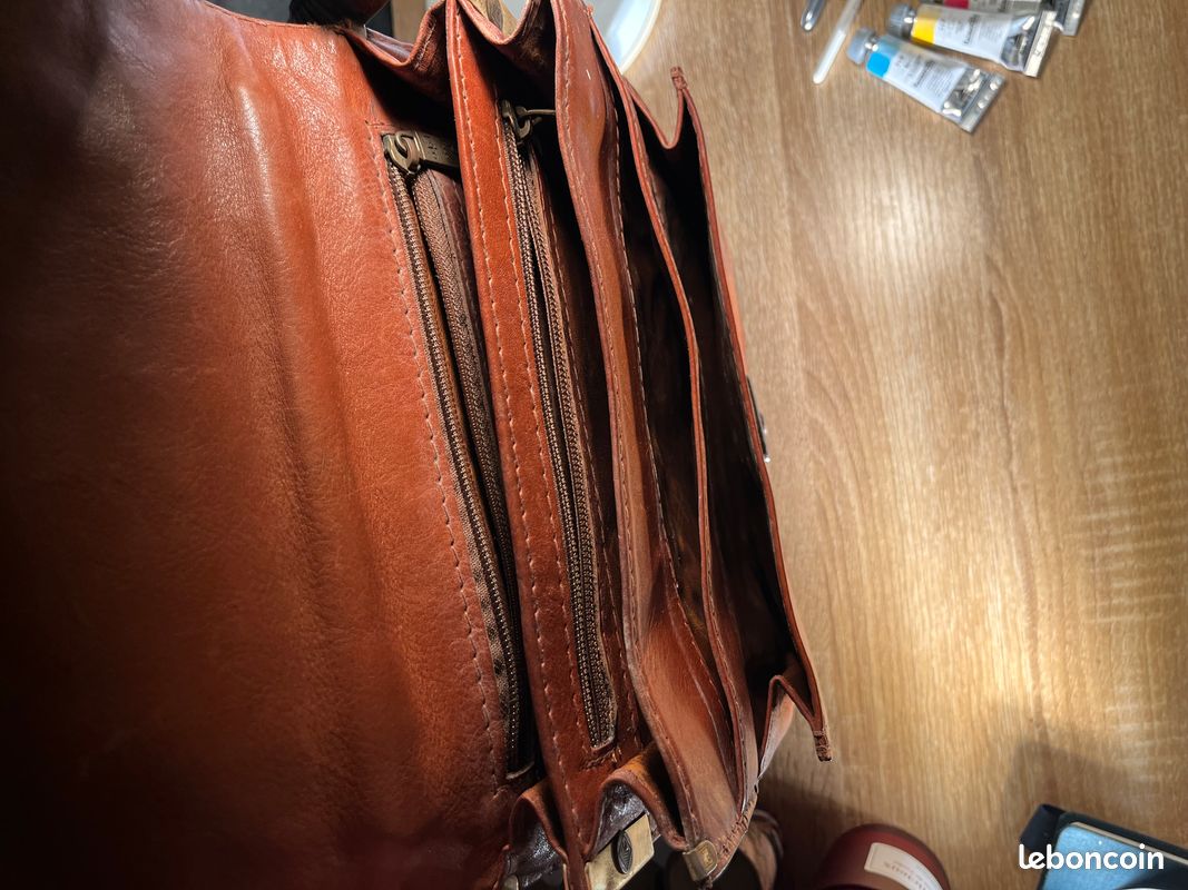 Sacoche vintage ADPEL Cuir véritable (image 6)