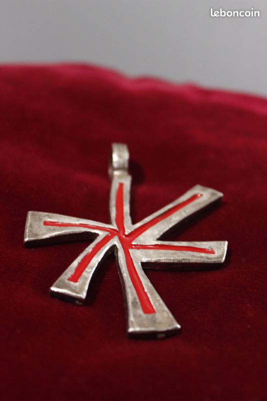 Pendentif Vintage Argenté 'Biche De Bere Paris' - Forme Libre Abstraite, Occasion En Très Bon état