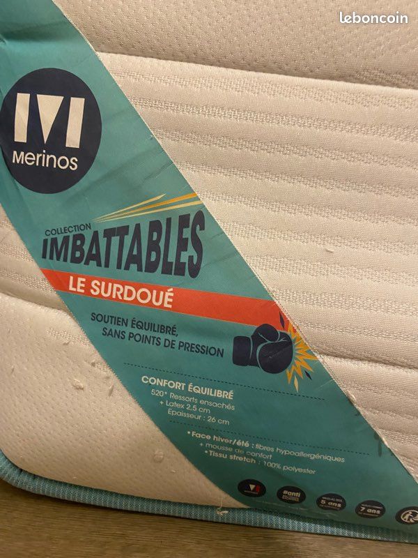 Matelas merinos 90x190 en très bon état (image 4)