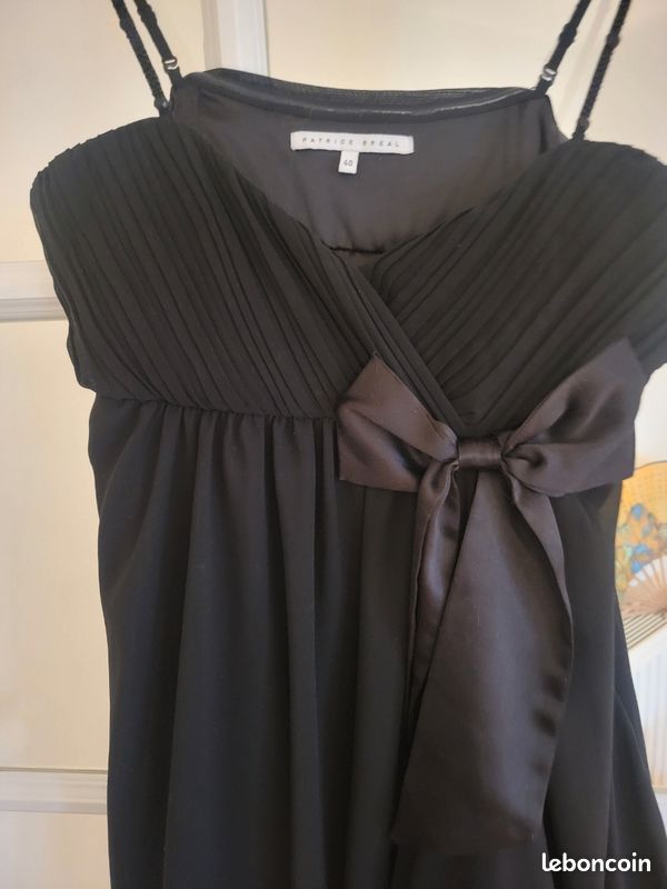 Robe Fourreau Noire Et Blanche Bréal Taille 40 - Made In France - Occasion Très Bon état - Genou