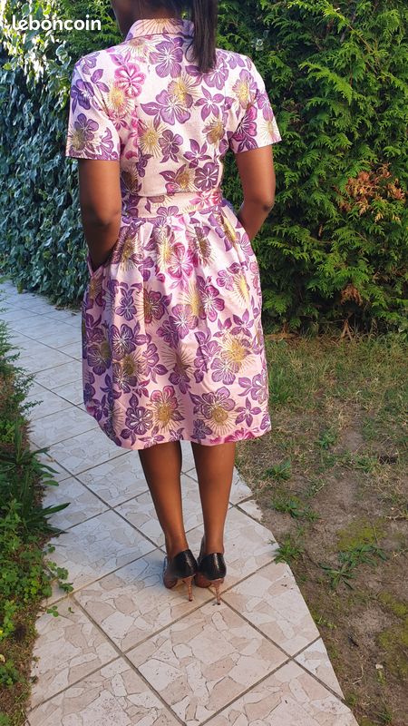 Robe pour femme en pagne wax (image 1)