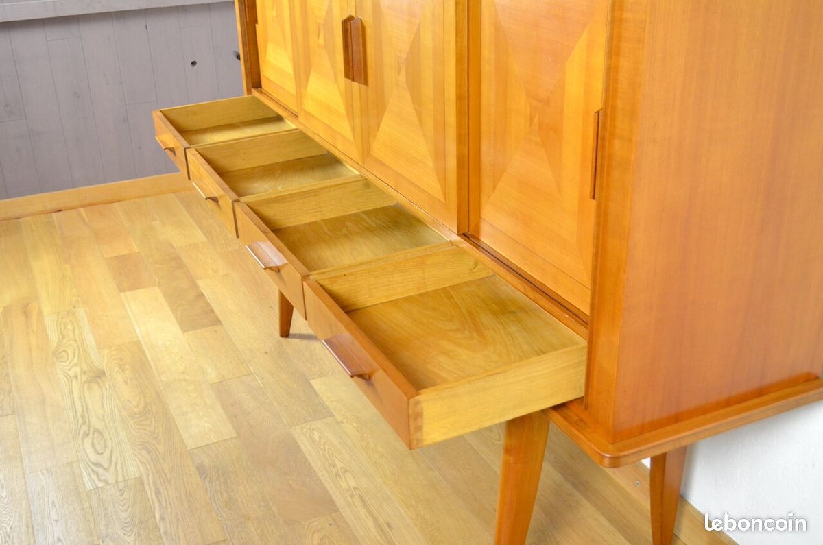 Buffet / Meuble Pieds Compas Vintage 1950 / 1960 (image 4)