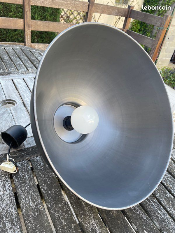 Suspension lumière acier noir (image 3)