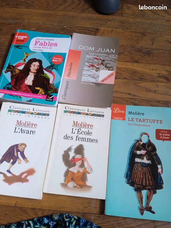 Livres de Molières et jean de la fontaine (image 1)