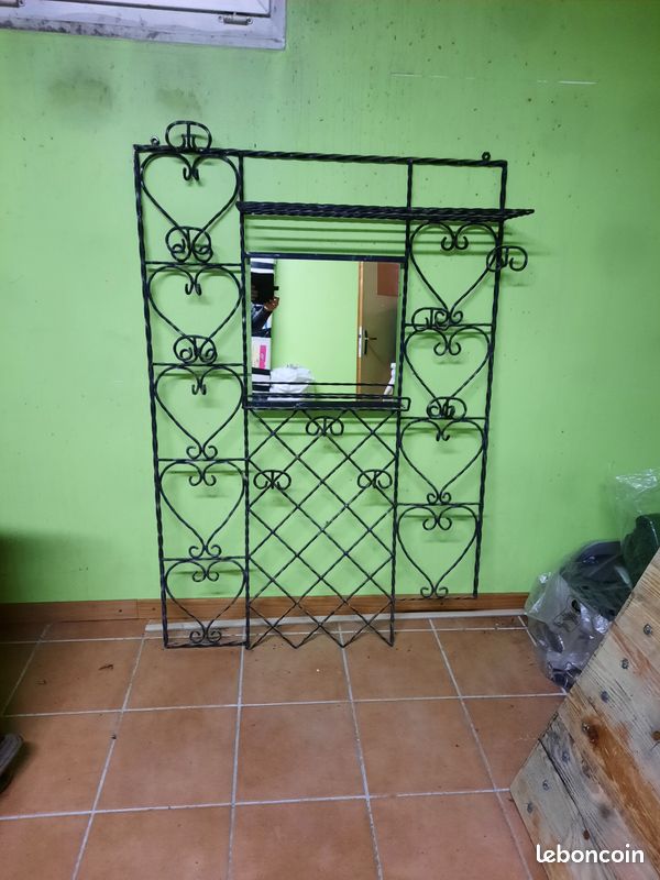 Porte manteau en fer forgé et porte chapeau (image 2)