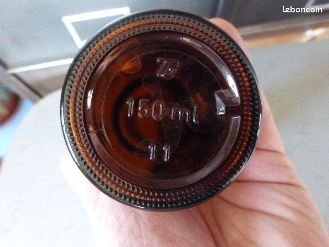 ✨Duo de Pots d'Apothicaire Anciens – Verre Ambré Vintage ✨ (image 3)