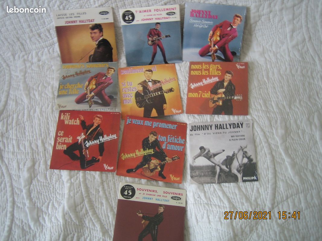 Hallyday lot de cd SP par 10 (image 1)