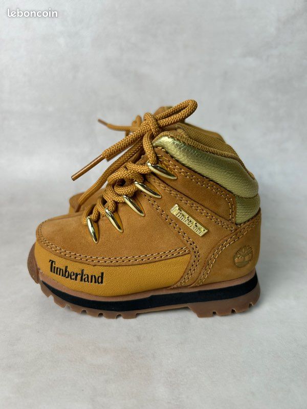 📦 Timberland Euro Sprint Mid Hiker bébé 👶 Nubuck gold – Pointure
