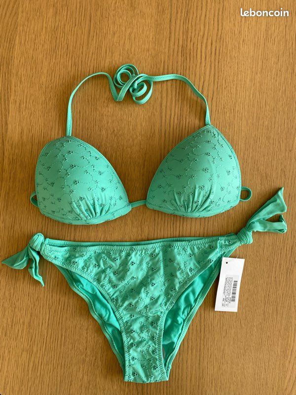 Bikini triangle push up bleu mint T44 XXL (image 4)