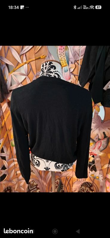 Cardigan noir léopard argenté Kookaï S (image 6)