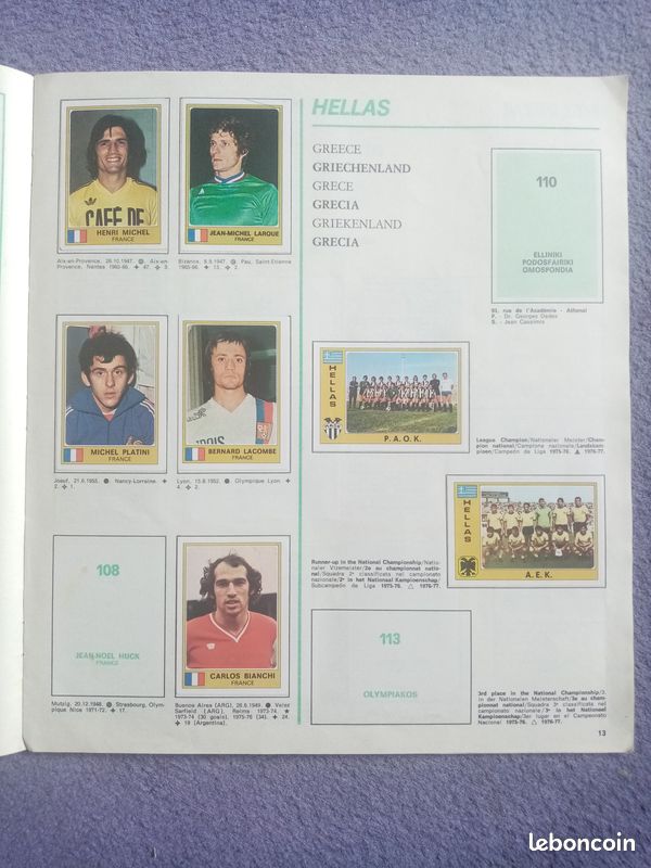 FIGURINA CALCIATORI PANINI 1975/76 PERUGIA AGROPPI n. 233 OTTIMA CON