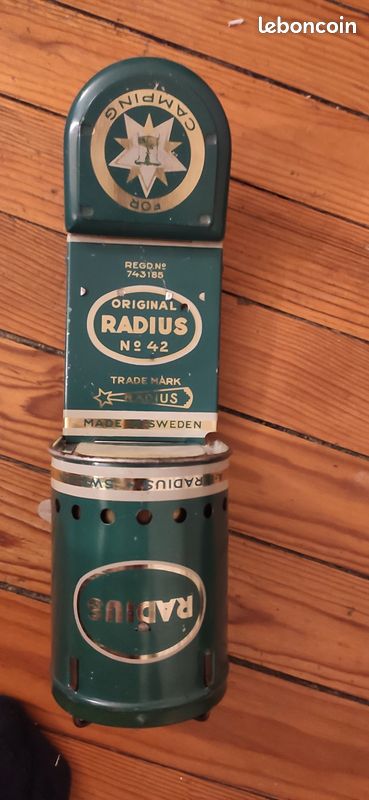 Vieux Vintage Rare Radius Ltd No.5 Kérosène Laiton Camping Poêle, Fait