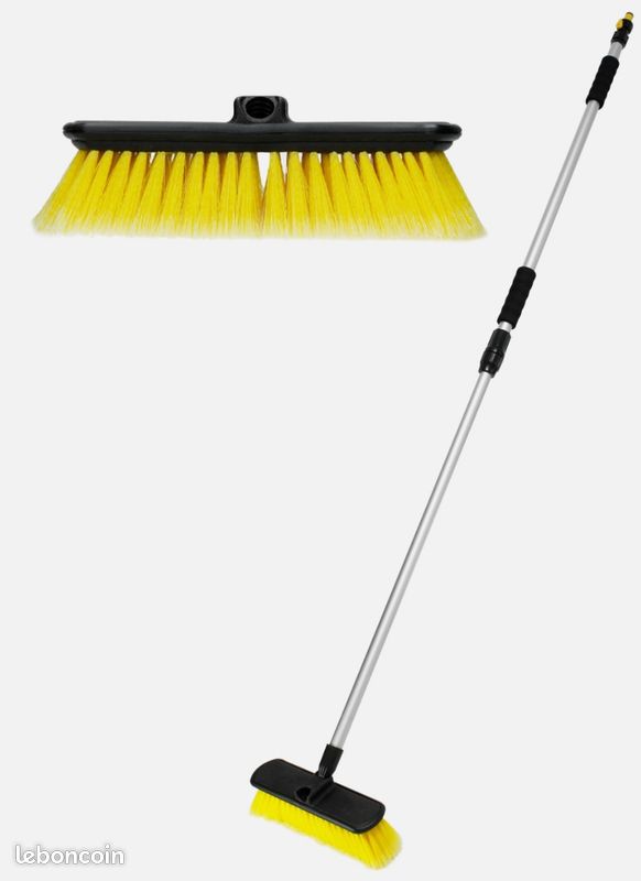 Brosse de lavage nettoyage télescopique aluminium 130-300cm -NEUF- Livraison gratuite (image 3)