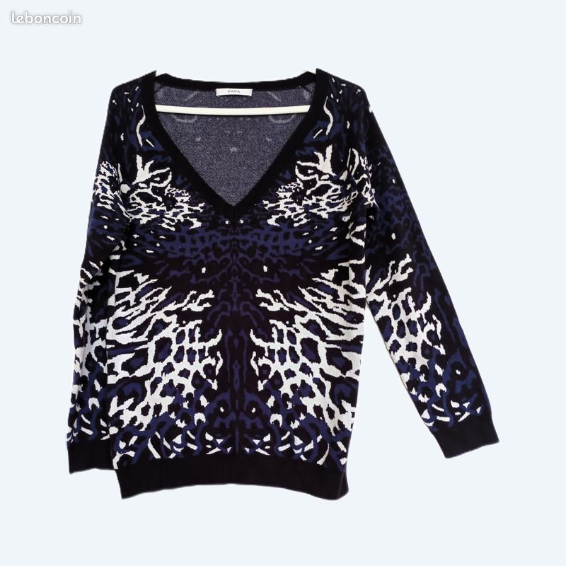 Débardeur Femme Zapa Noir/gris - Taille 40, Viscose, Sans Manches, Excellent état