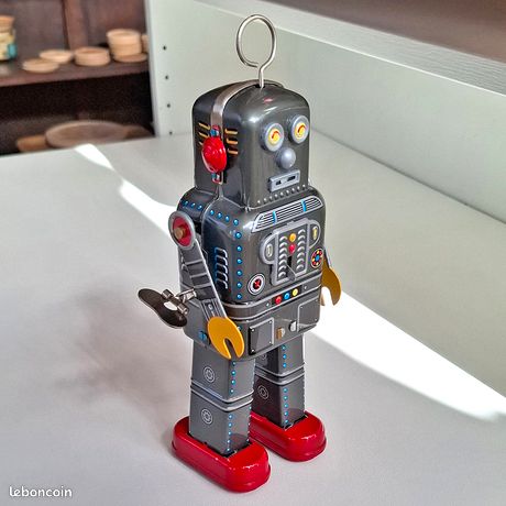 MS371) ROBOT MÉCANIQUE en tôle (roulant) EUR 19,00