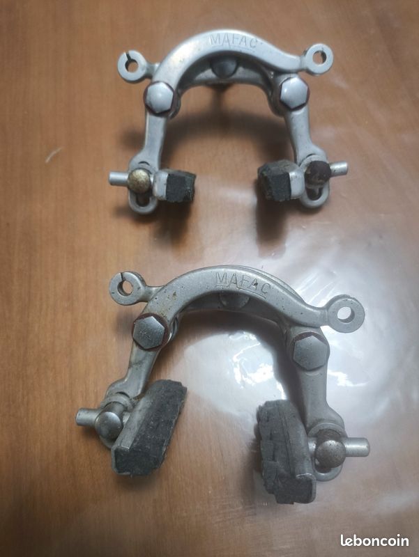 Étriers De Frein Mafac Vintage Pour Vélo De Route – Argentés Avec Plaquettes – Fabriqué En France
