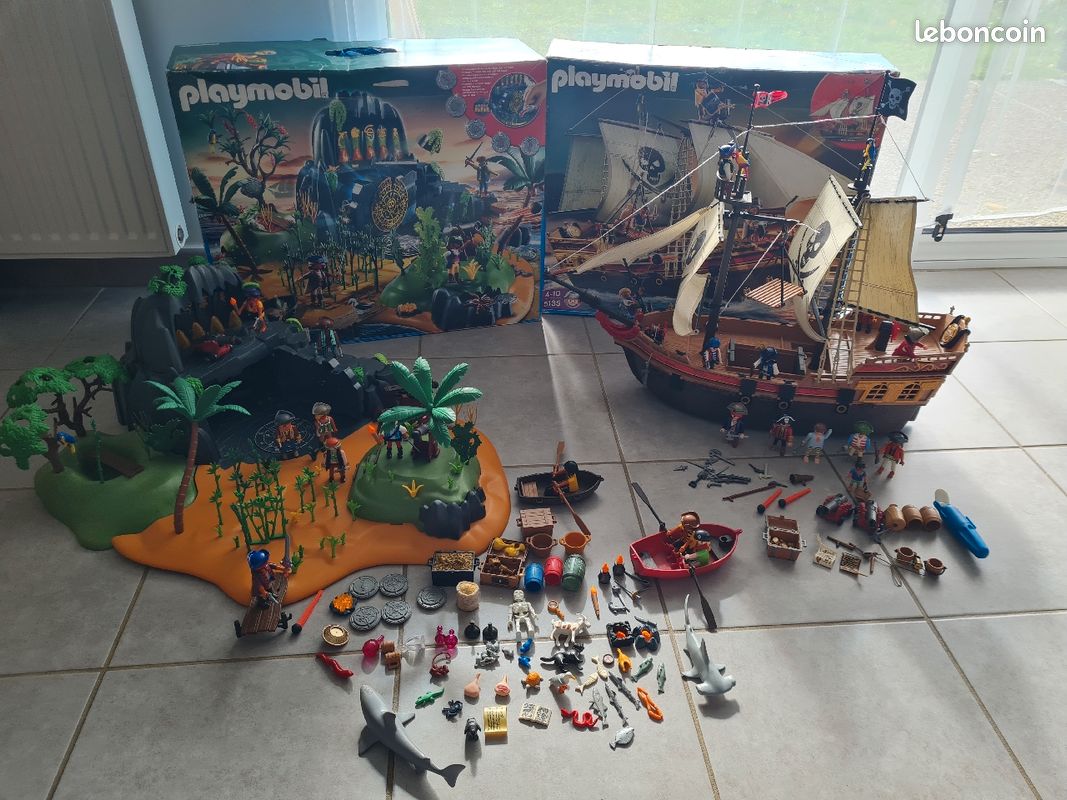 Playmobil bateau pirates plus île pirates nombreux accessoires (image 8)